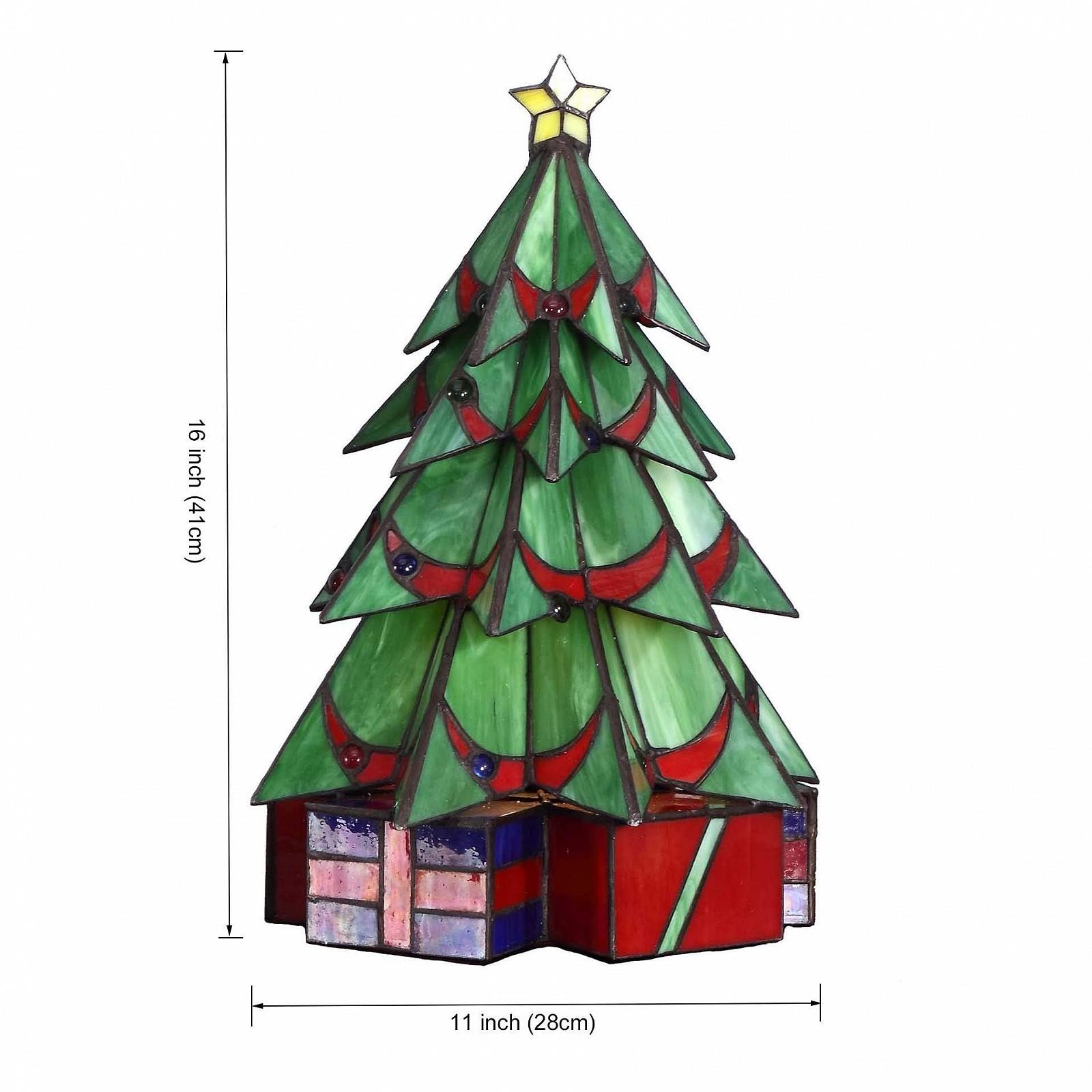 Настільна лампа Bieye Green Tiffany Style Christmas Tree L30678, фото №6