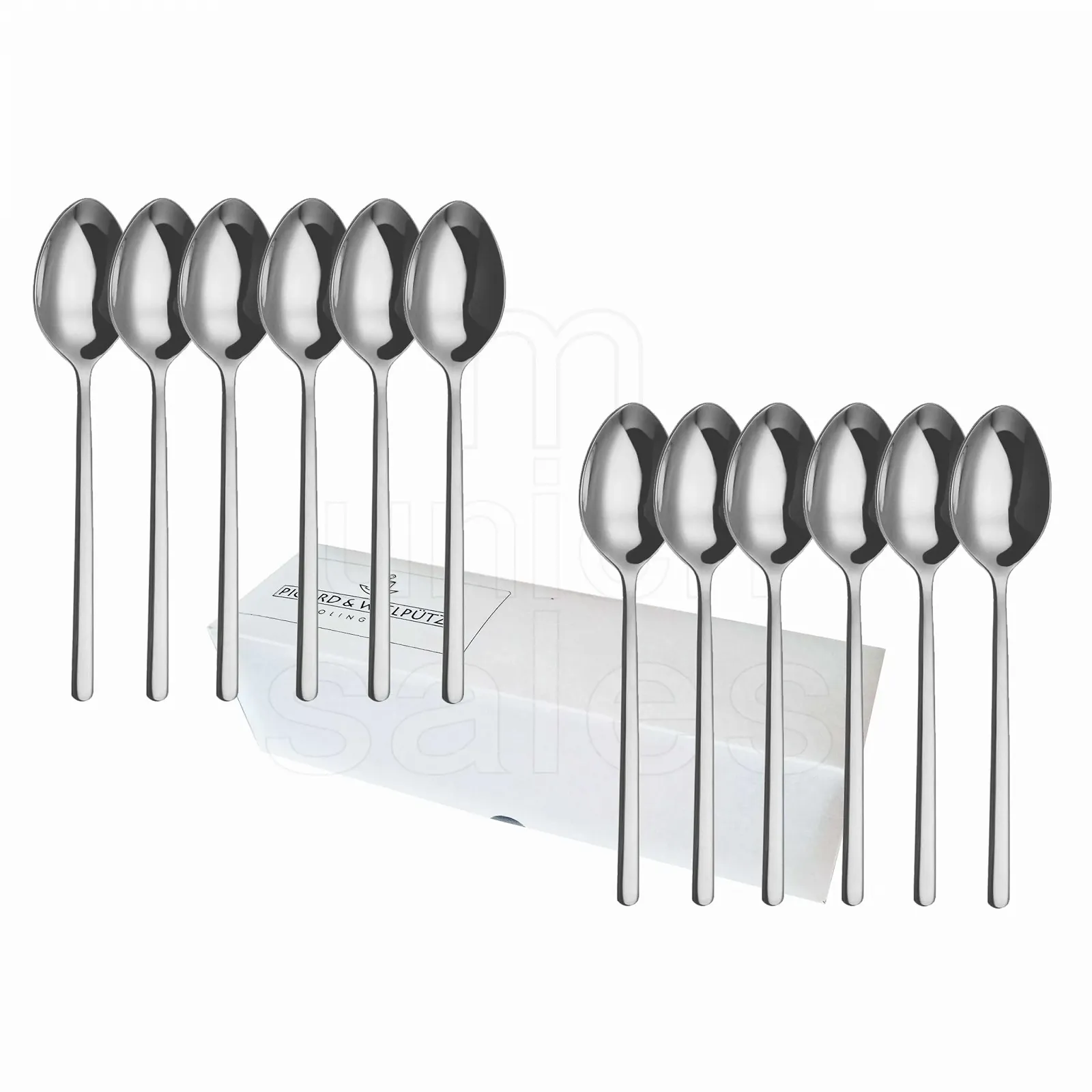 Ложки десертні Picard & Wielpütz Ventura 6108, 12 штук в білій складній коробці, фото №1