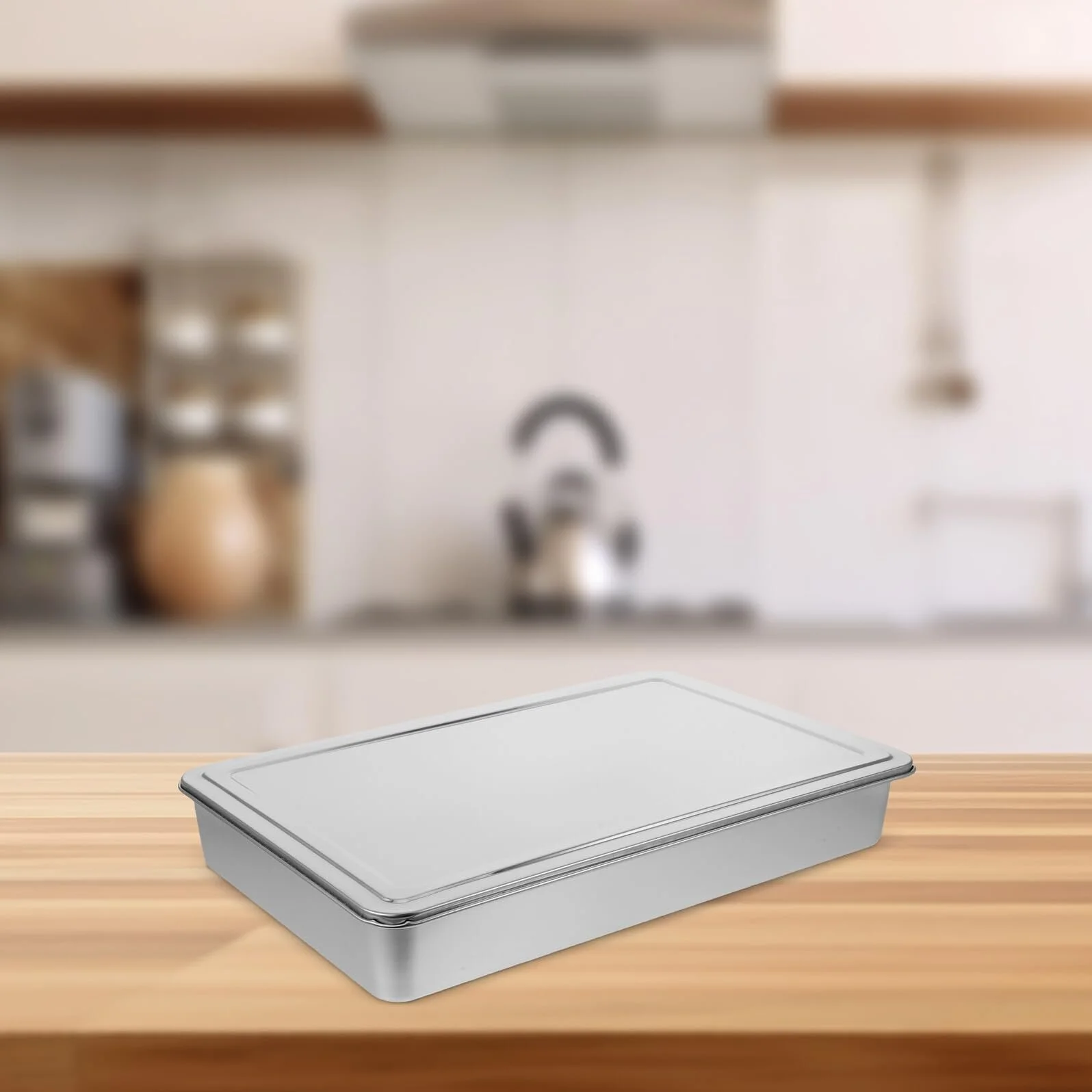 Форма для запікання нержавіюча сталь з кришкою прямокутна штабельована, фото №5
