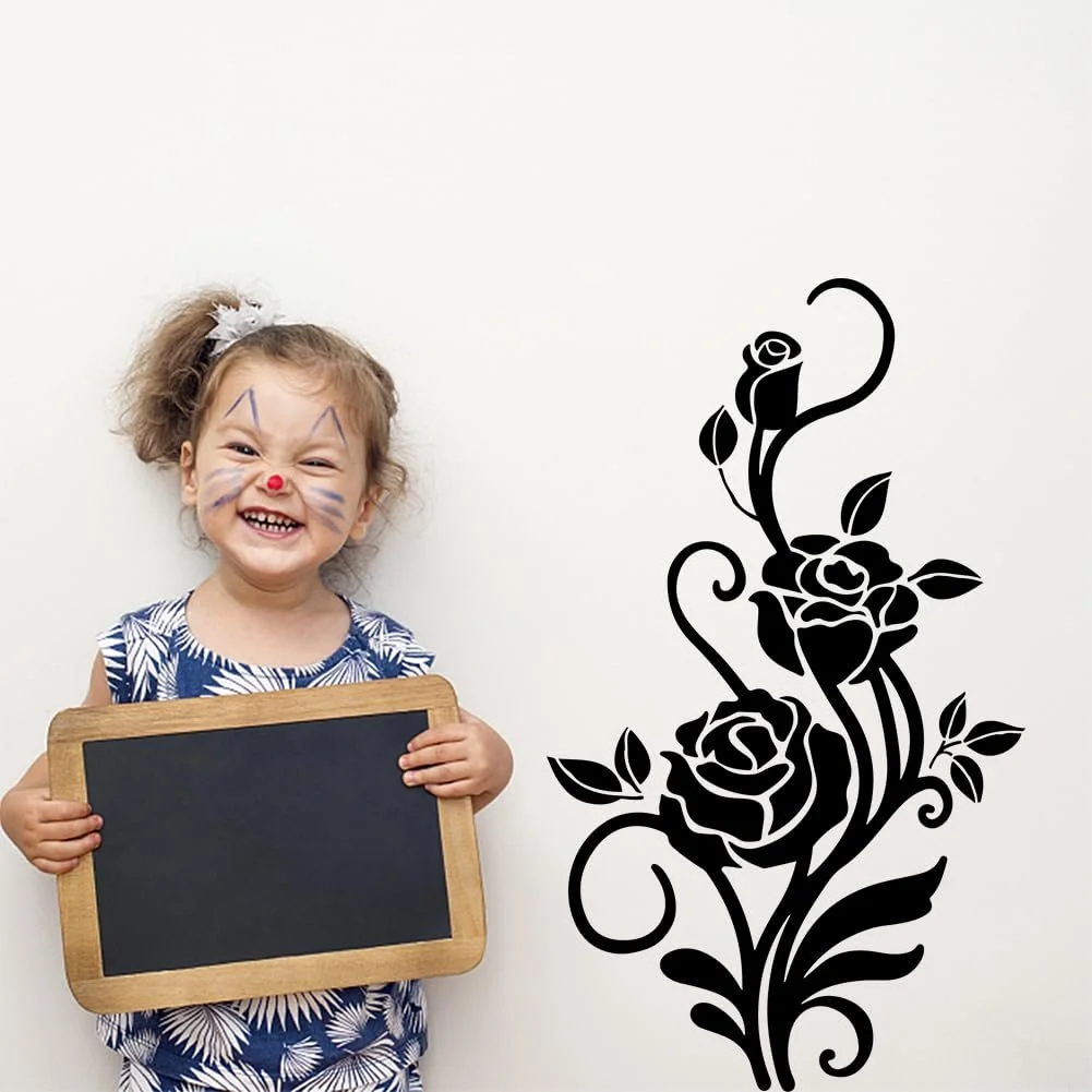 Наклейка на стіну SUPERDANT Black Roses Rose Vines Чорна, фото №3