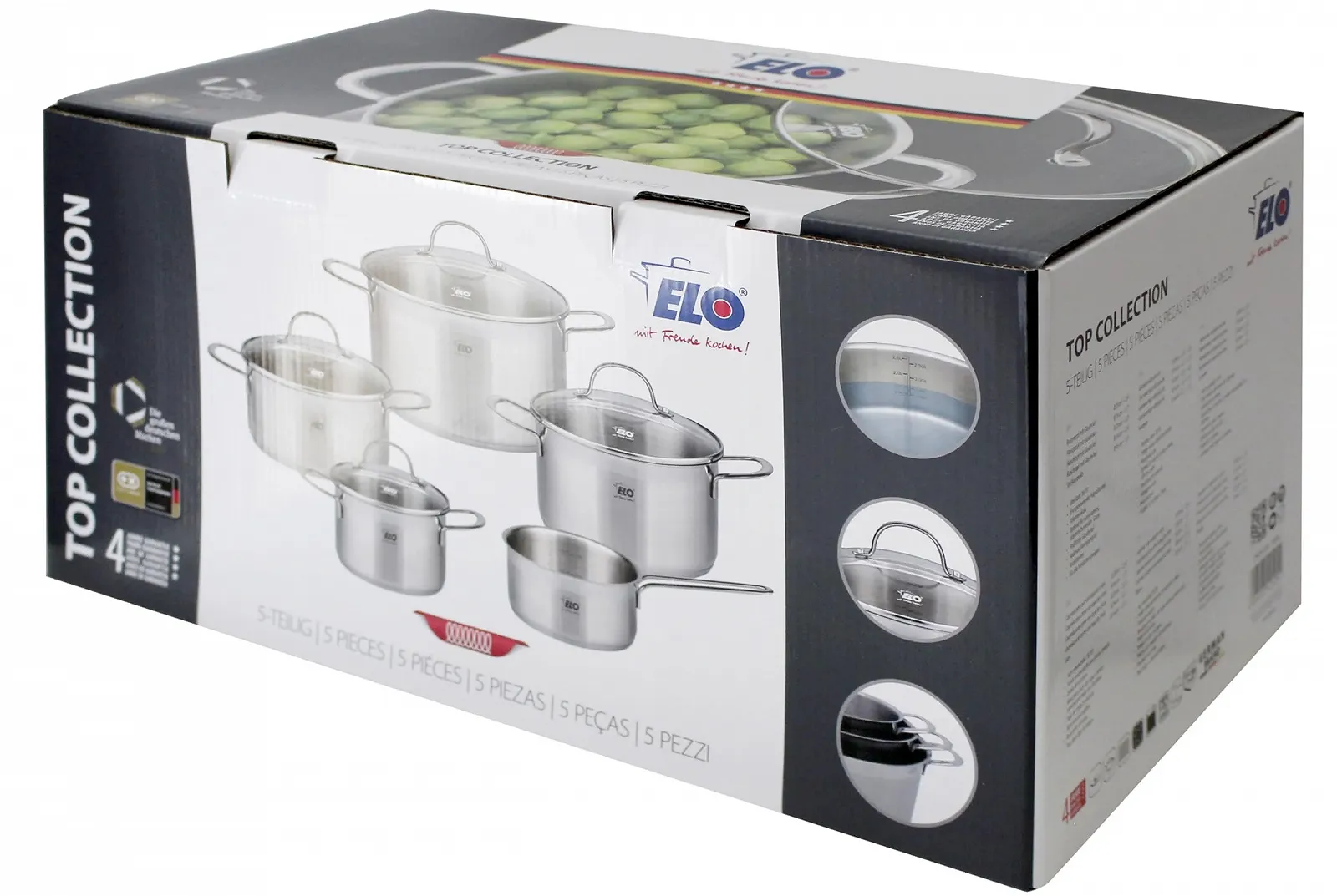 Набор кастрюль Elo Top Collection 42515 5 предметов нержавеющая сталь 18/10, фото №4 Набор кастрюль Elo Top Collection 42515 5 предметов нержавеющая сталь 18/10, фото №4