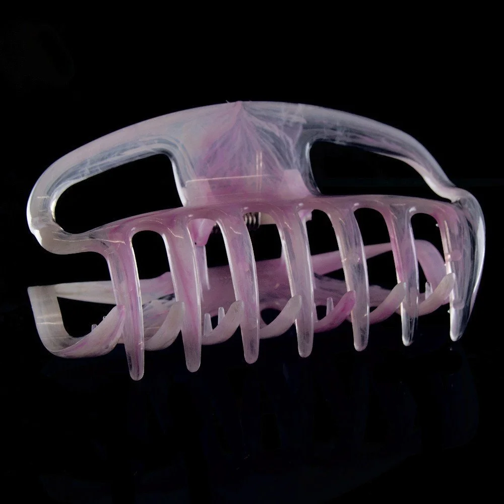 Заколка для волос открытая большая 10 см розовая, фото №1 Заколка для волос открытая большая 10 см розовая, фото №1