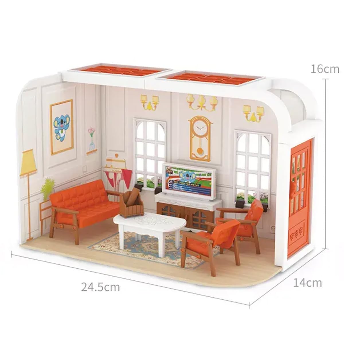 Конструктор Habarri Stomle Кукольный дом 3D модель 24,5 x 14 x 16 см Гостиная, фото №5