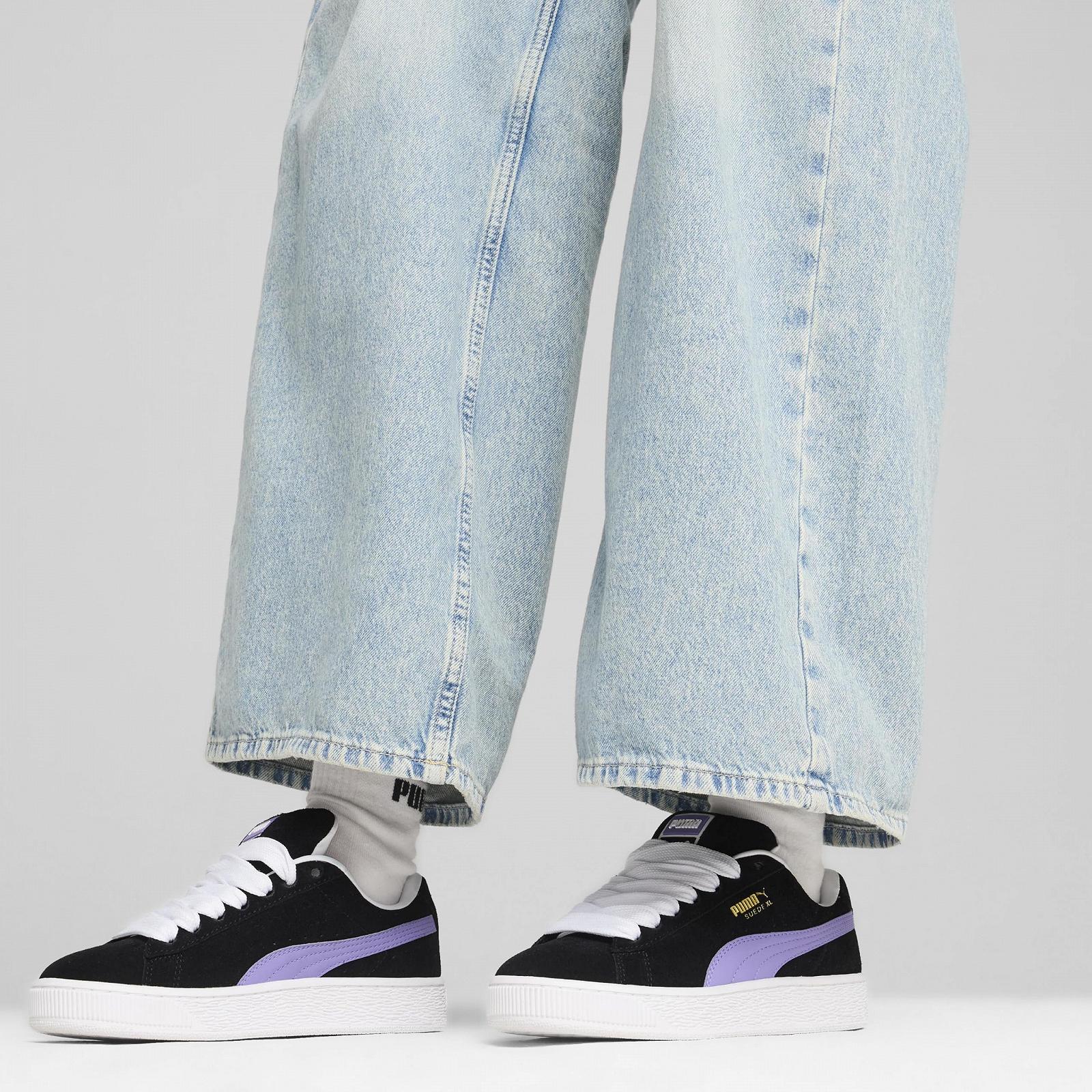 Кеди PUMA Suede XL 395205 27 Чорний Лавандовий Сигнал, фото №7