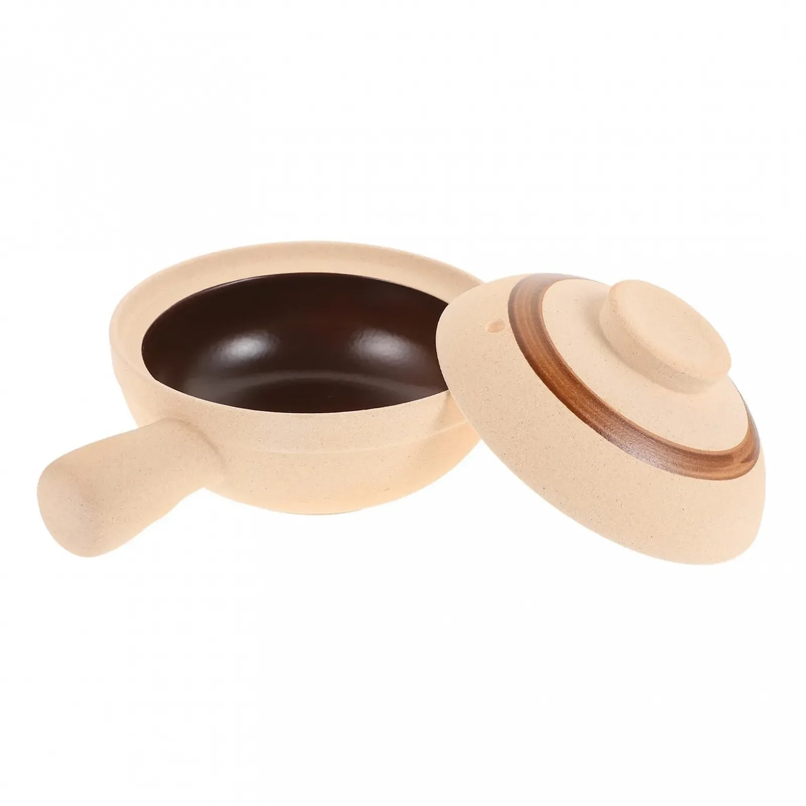 Керамический горшок Cabilock небольшой с крышкой, для 1 человека, термостойкий, без запаха, фото №1