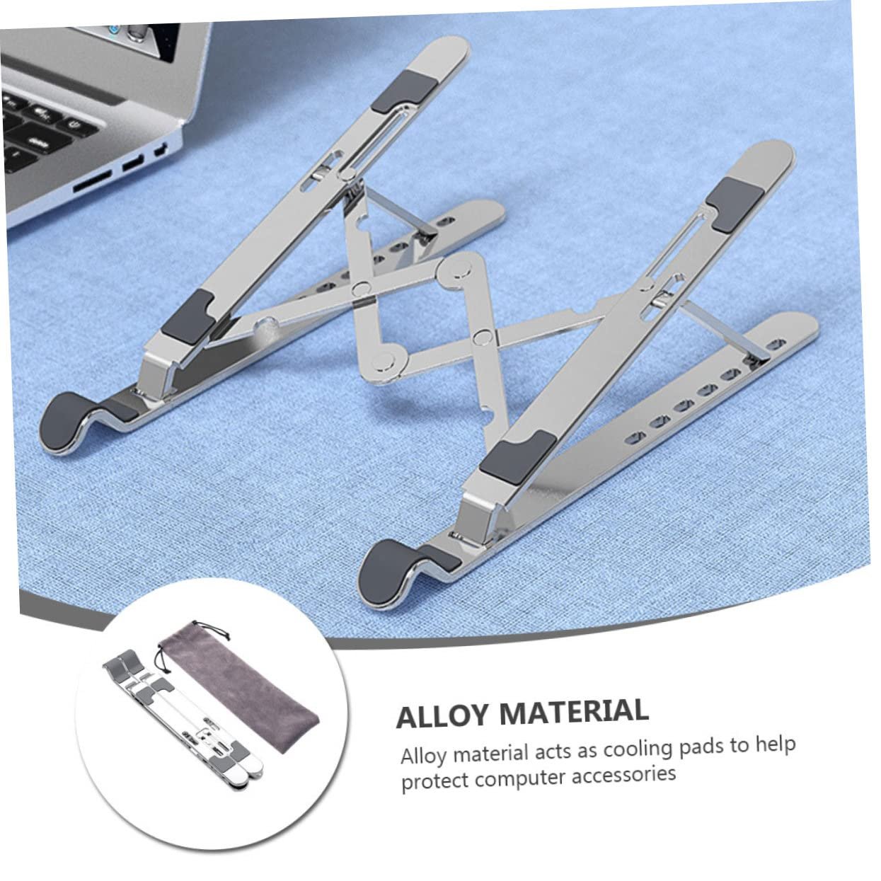 Регульована складна підставка для ноутбука GALPADA з алюмінієвого сплаву. Ергономічна, фото №3