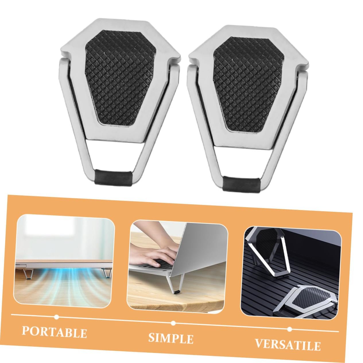 Подставка для ноутбука складная, 4 шт, портативная, с функцией охлаждения, эргономичная, фото №3 Подставка для ноутбука складная, 4 шт, портативная, с функцией охлаждения, эргономичная, фото №3