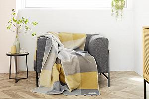 Плед s.Oliver Клетчатый Grey Желтый, 150 x 200 см synthetic.ua - Фото 1