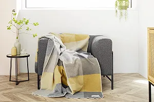 Плед s.Oliver Чек Grey Жовтий, 150 x 200 см synthetic.ua - Фото 1