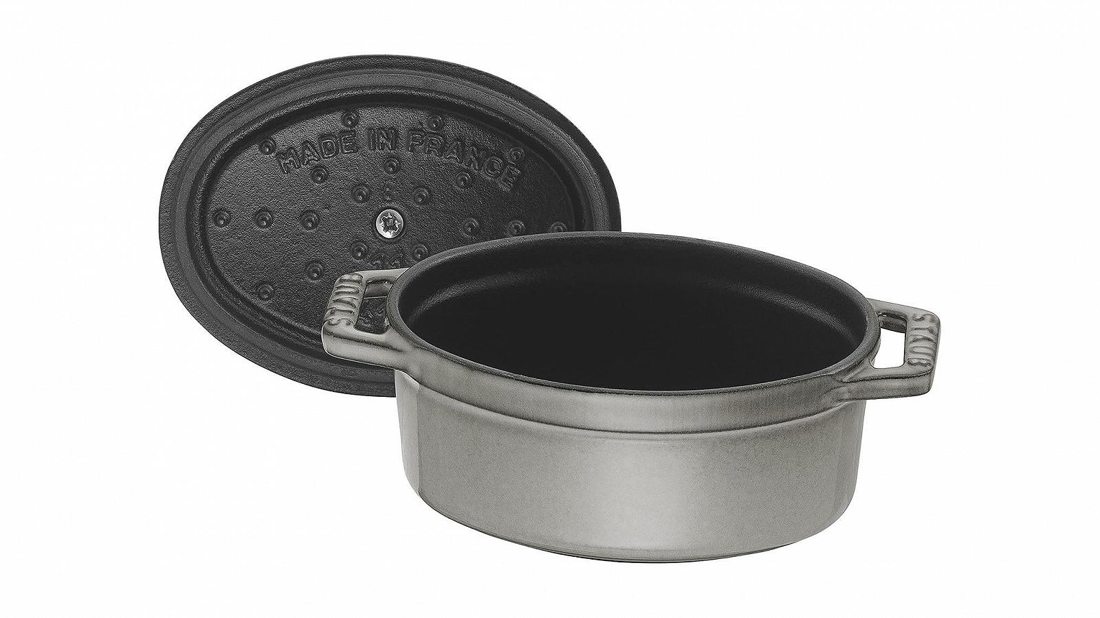 Кокотница Staub Mini Oval Cocotte 1101118 чугунная 11 см графитовый серый, фото №4
