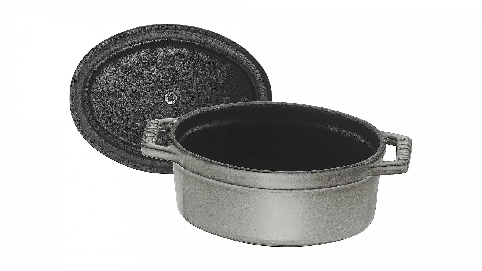 Кокотниця Staub Mini Oval Cocotte 1101118 чавунна 11 см графітовий сірий, фото №4