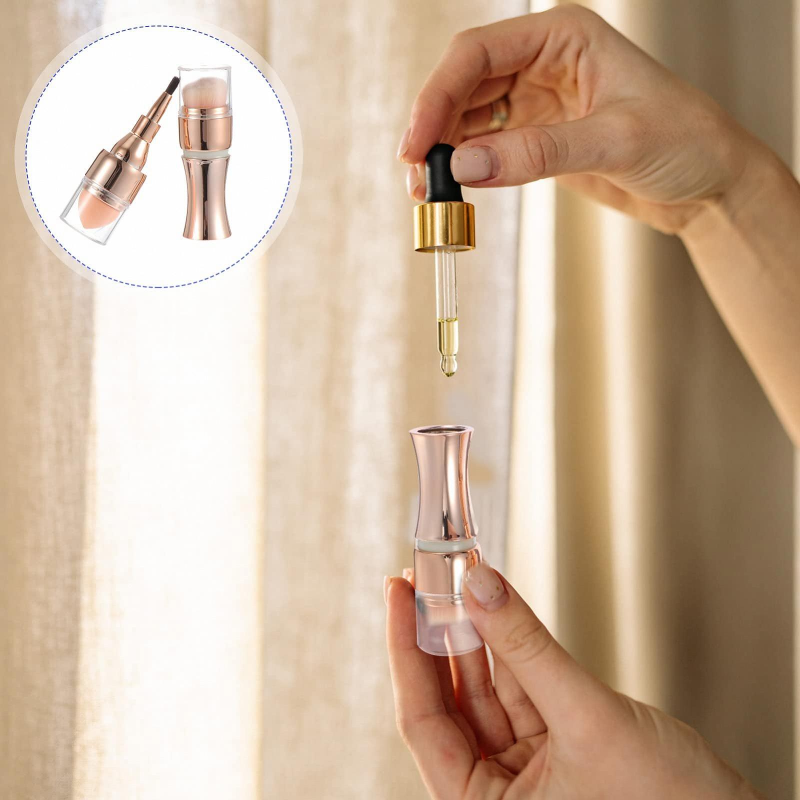 Кисть для макіяжу Beaupretty 4-в-1 Багатофункціональна Подвійна Головка Для основи Рум'ян Бронзера для крему із синтетичного волокна, фото №7