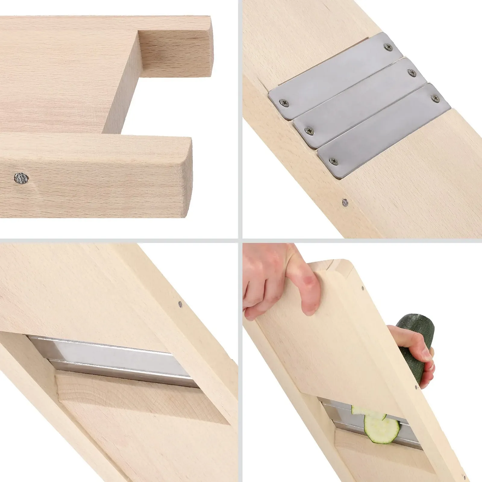 Ручний слайсер KADAX Дерев'яний для капусти, овочів з гострими лезами з нержавіючої сталі, фото №5