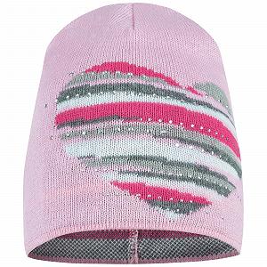 Вязаная шапка для девочек AJS с Rhinestones and Heart - Фото 1