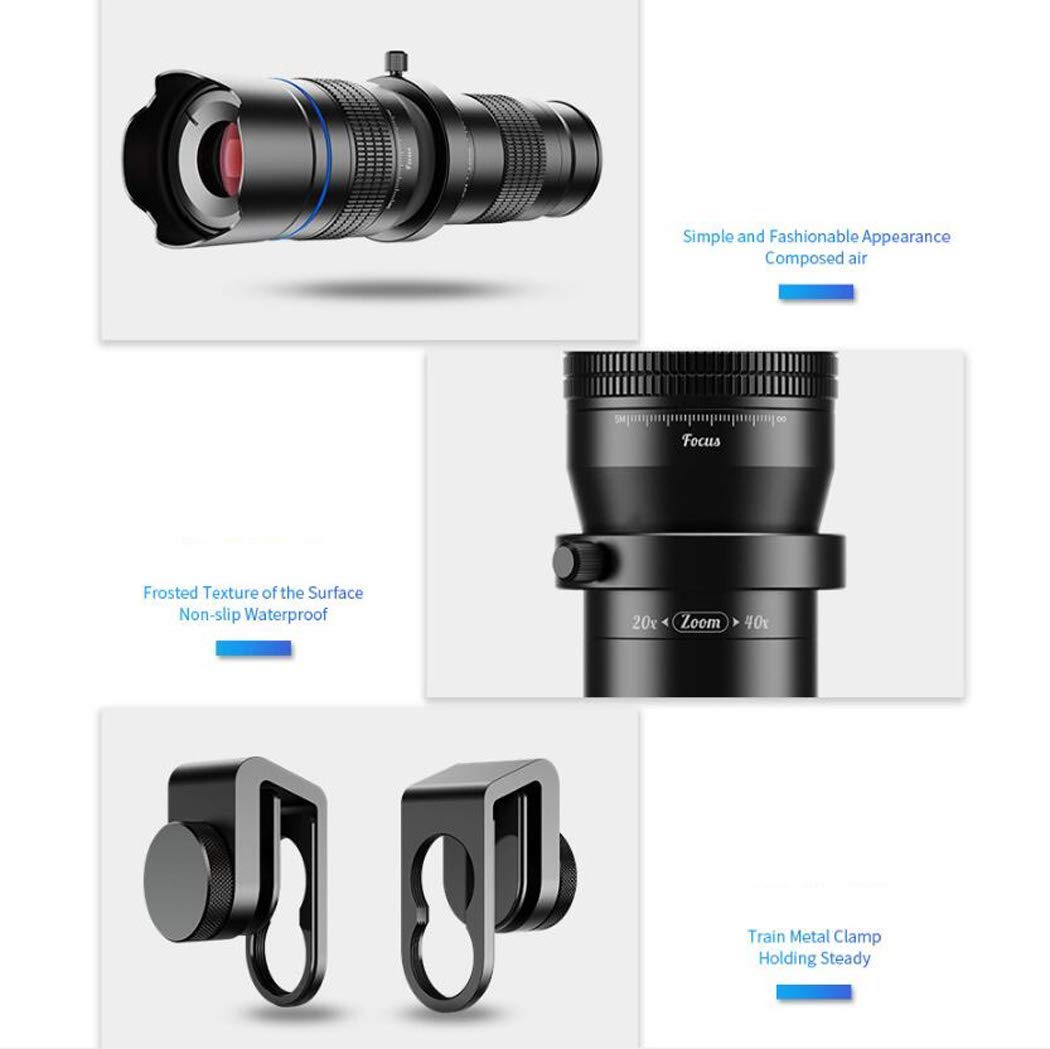 Монокуляр Ganzmetall внешний универсальный телеобъектив 20–40x зум двойная настройка с штативом, фото №7