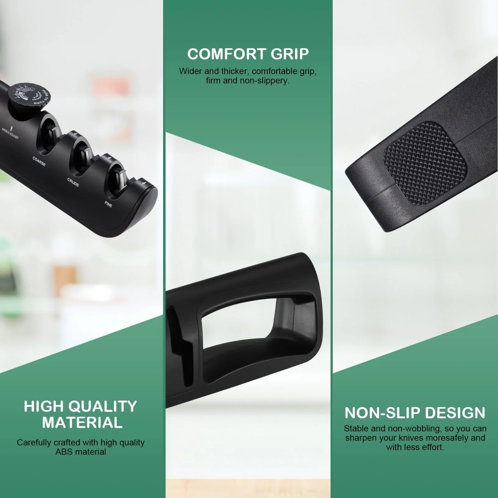 Ручне точило для ножів 4 в 1 Професійне з регульованим кутом, фото №5