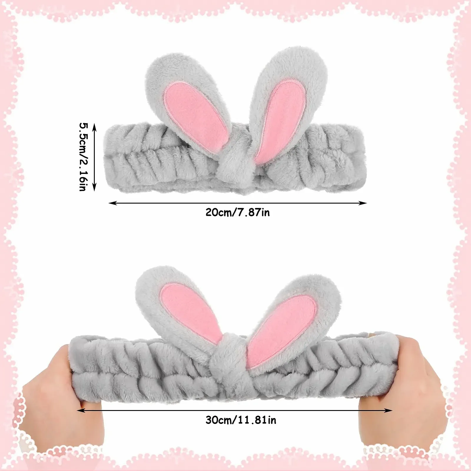 Пов'язка на голову Косметична Вушка Кролика, фото №3 Пов'язка на голову Косметична Вушка Кролика, фото №3