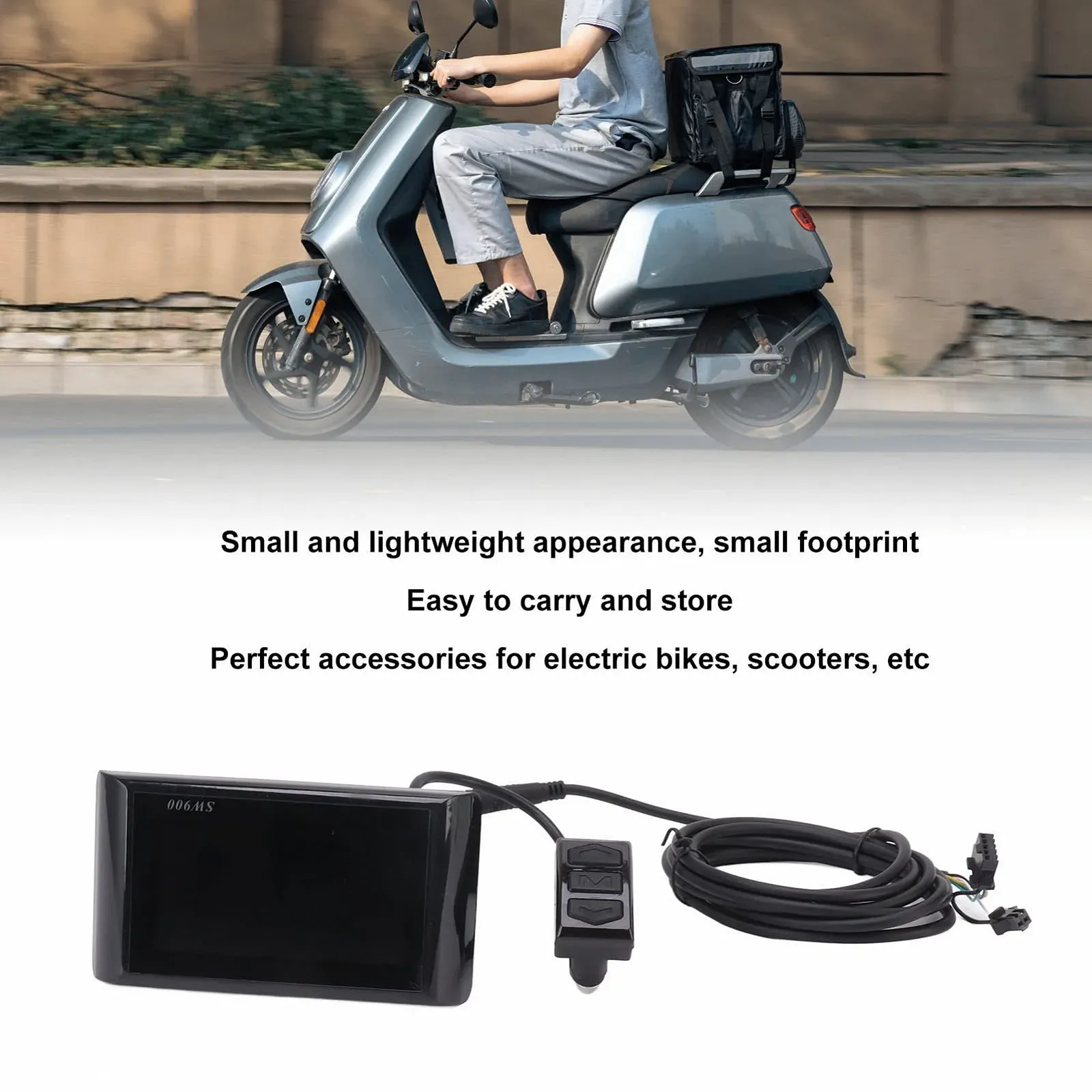 Дисплей VBESTLIFE SW900 LCD для электровелосипеда и скутера 22.2 мм, фото №3