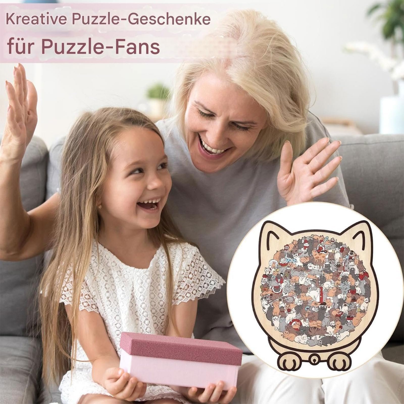 Пазл фигурный Кот деревянный 135 деталей (C), фото №3 Пазл фигурный Кот деревянный 135 деталей (C), фото №3