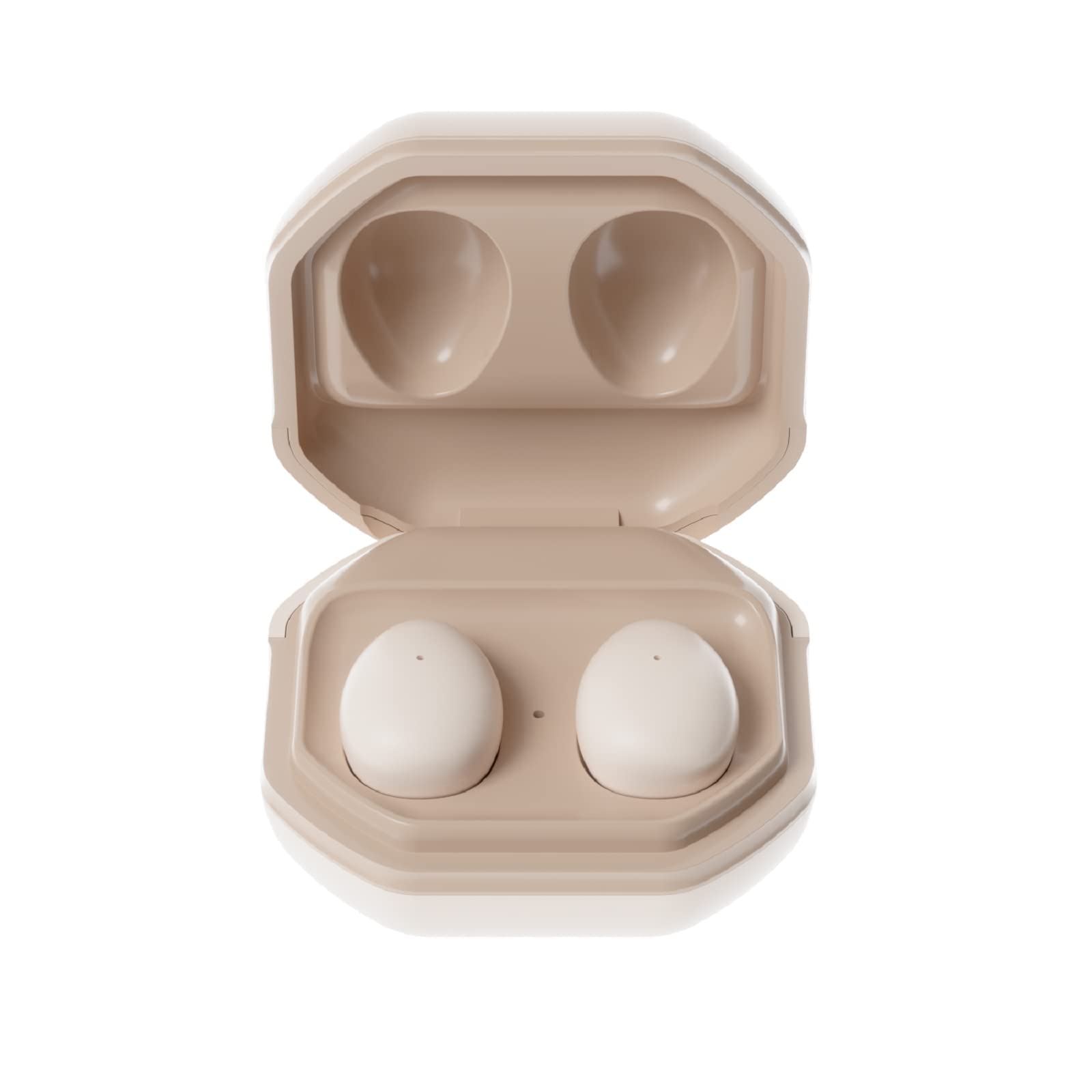 Навушники Xmenha Mini Wireless Bluetooth У вухо Невидимі Найменші Для сну Bluetooth Гарнітура для малих вух Бокових сплячих Спортивні Чохол для бездротової зарядки Для iPhone Android Коричневий, фото №1