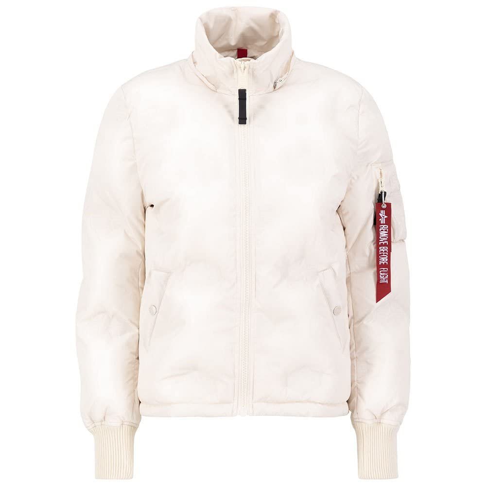 Зимняя куртка с капюшоном ALPHA INDUSTRIES Hooded Logo Puffer Wmn, фото №3