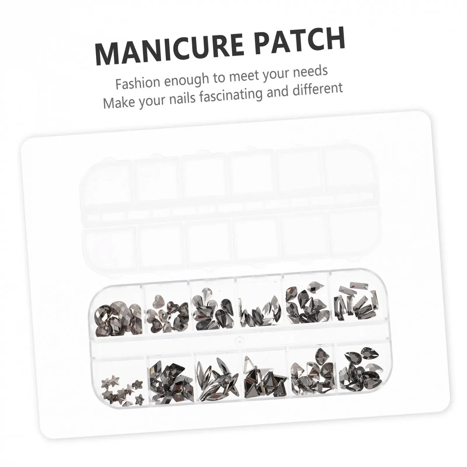 Стрази Kristall Healeved для манікюру, кольорові блискучі, фото №9