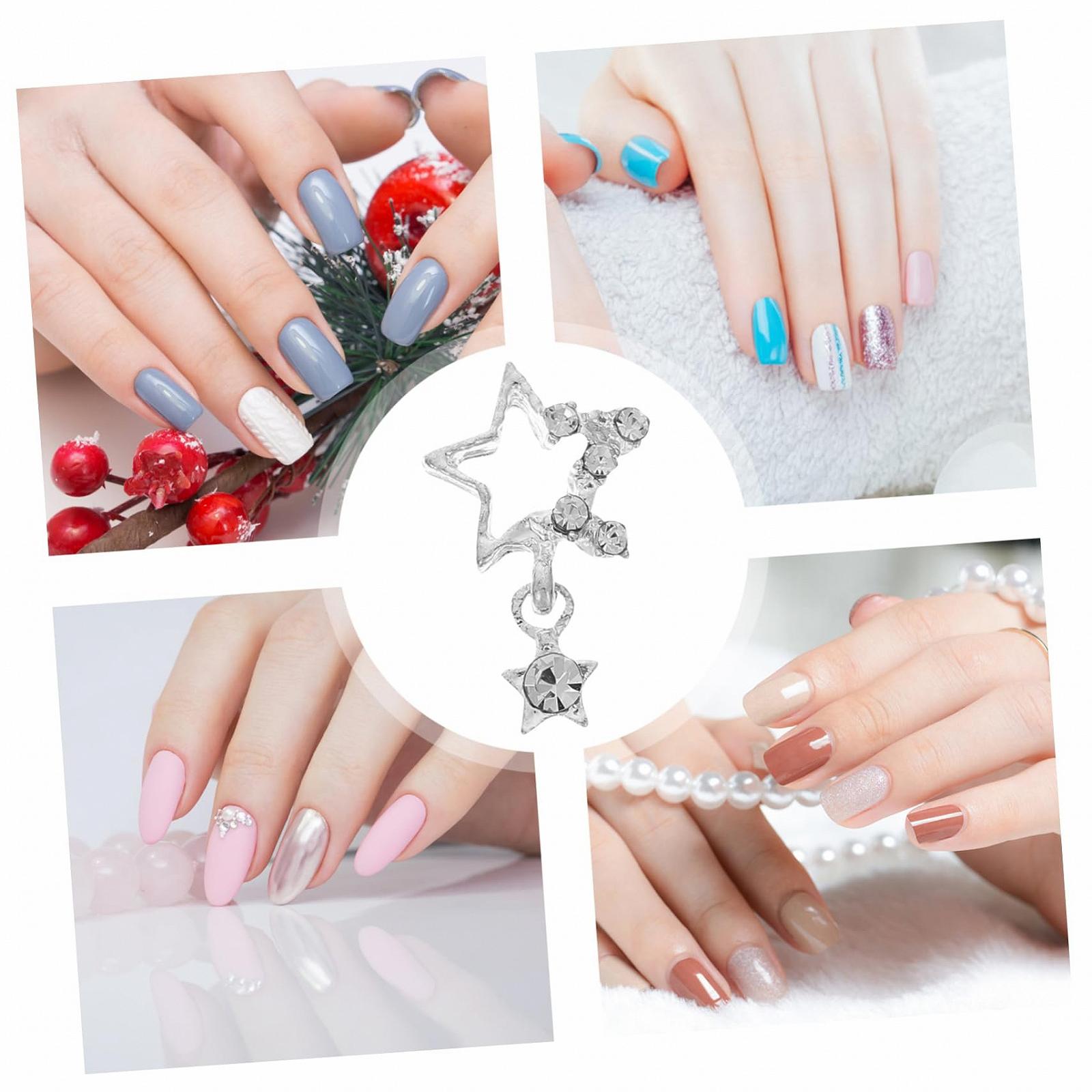 Підвіска для нігтів FRCOLOR, 10 шт, зі стразами, маленька, фото №2