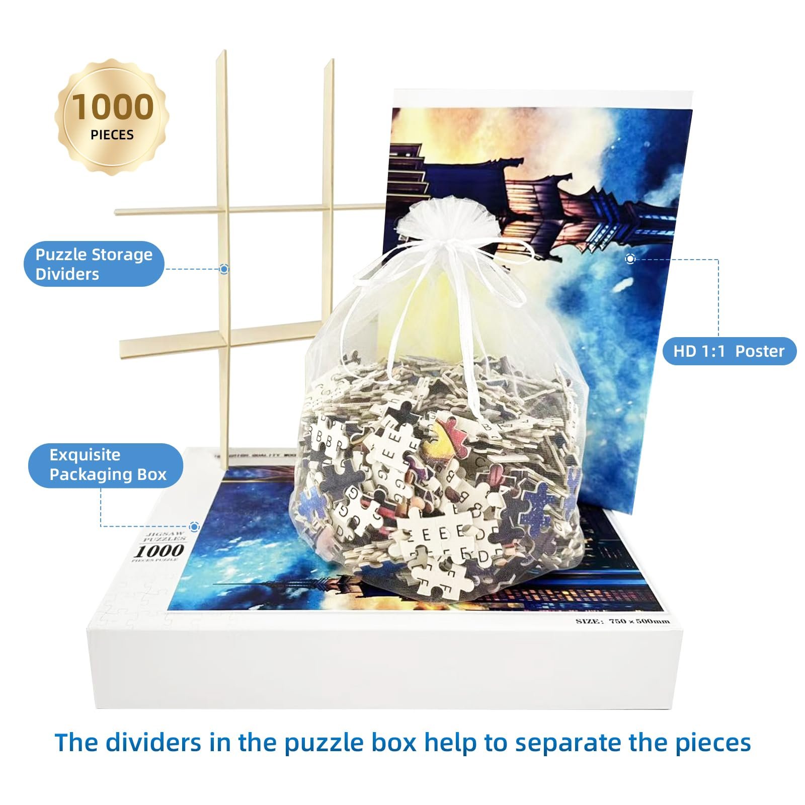 Пазл Japanese Animes Leveling Xw245Ap 1000 элементов 75 x 50 см, фото №3