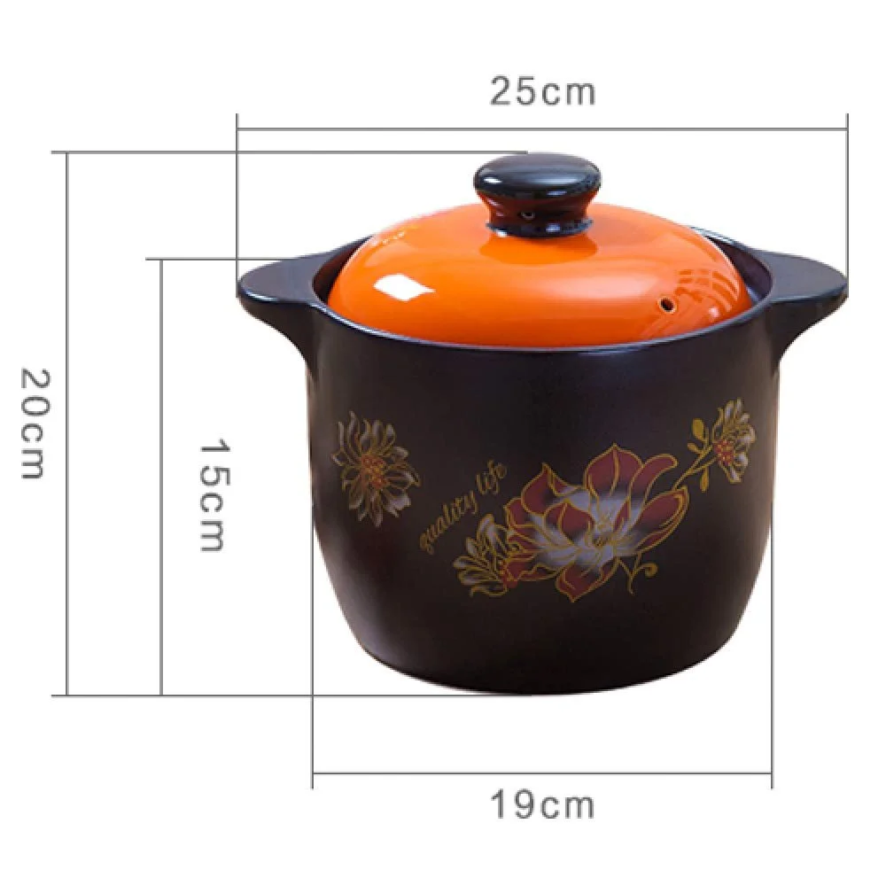 Кастрюля Керамическая для тушения/томления, большая емкость, черная, фото №2