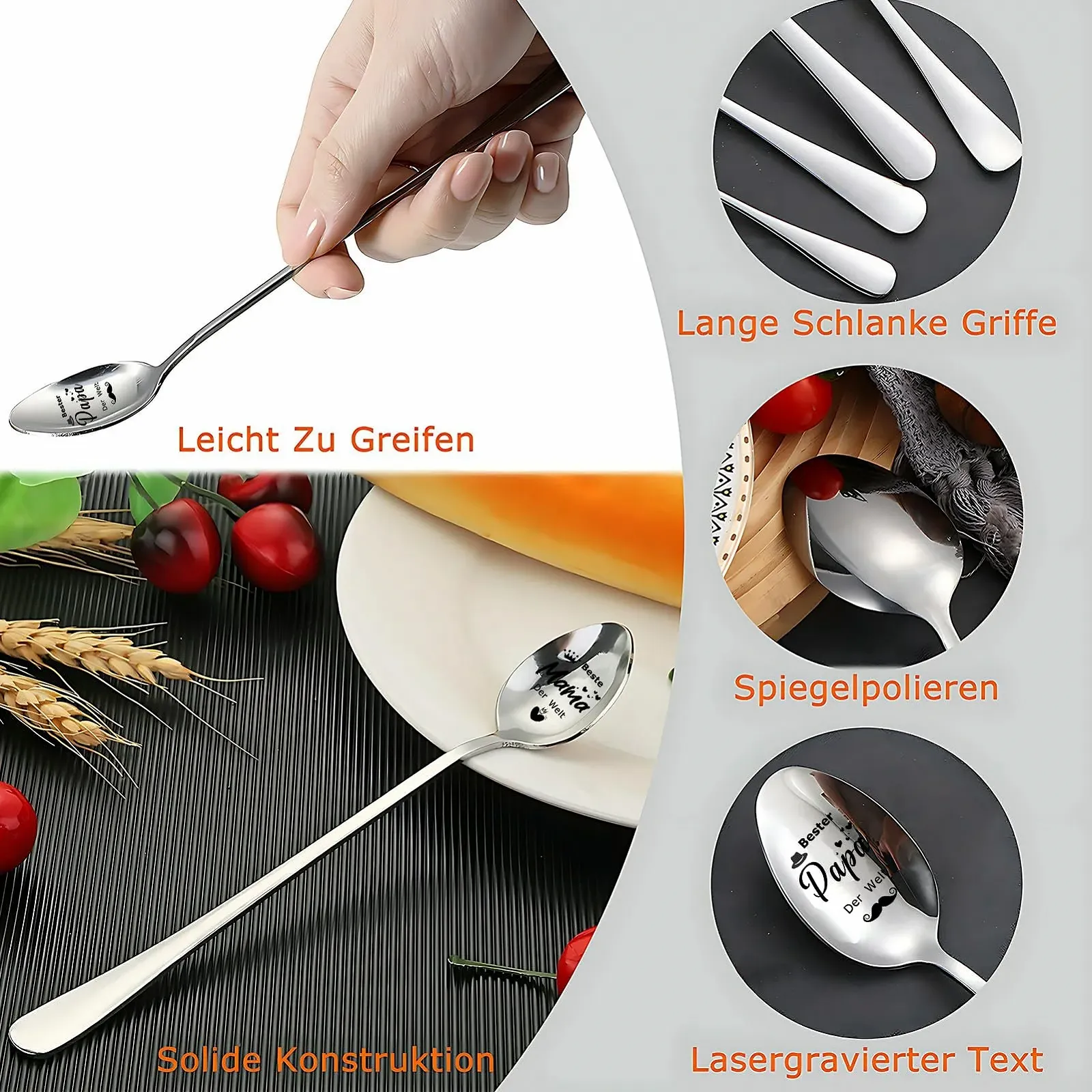 Ложка кавова, 2 шт. Найкраща Мама і Тато у Світі, фото №4