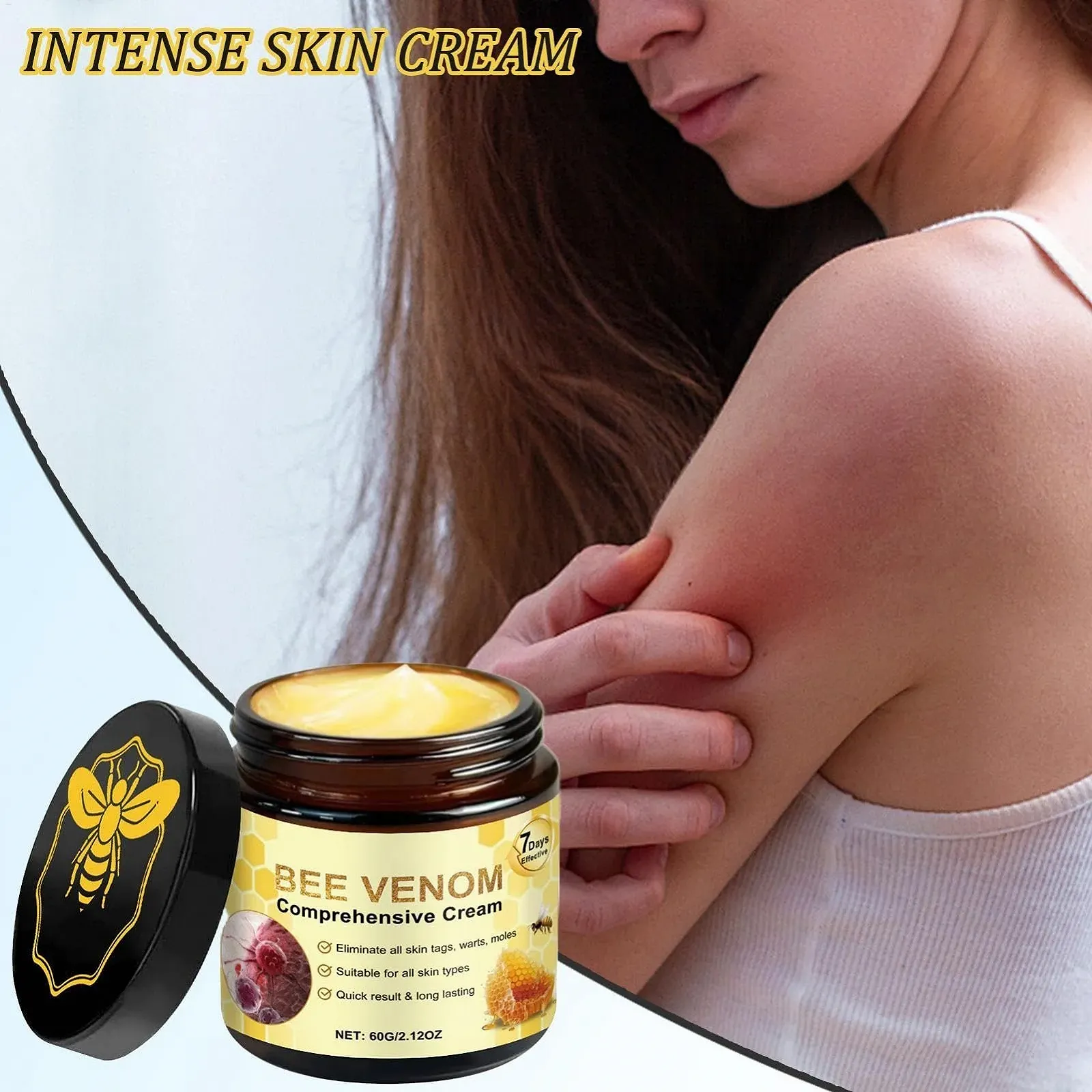 Крем Reusable Bee, для оновлення та пружності обличчя, багатофункціональний, для всіх типів шкіри, фото №3 Крем Reusable Bee, для оновлення та пружності обличчя, багатофункціональний, для всіх типів шкіри, фото №3