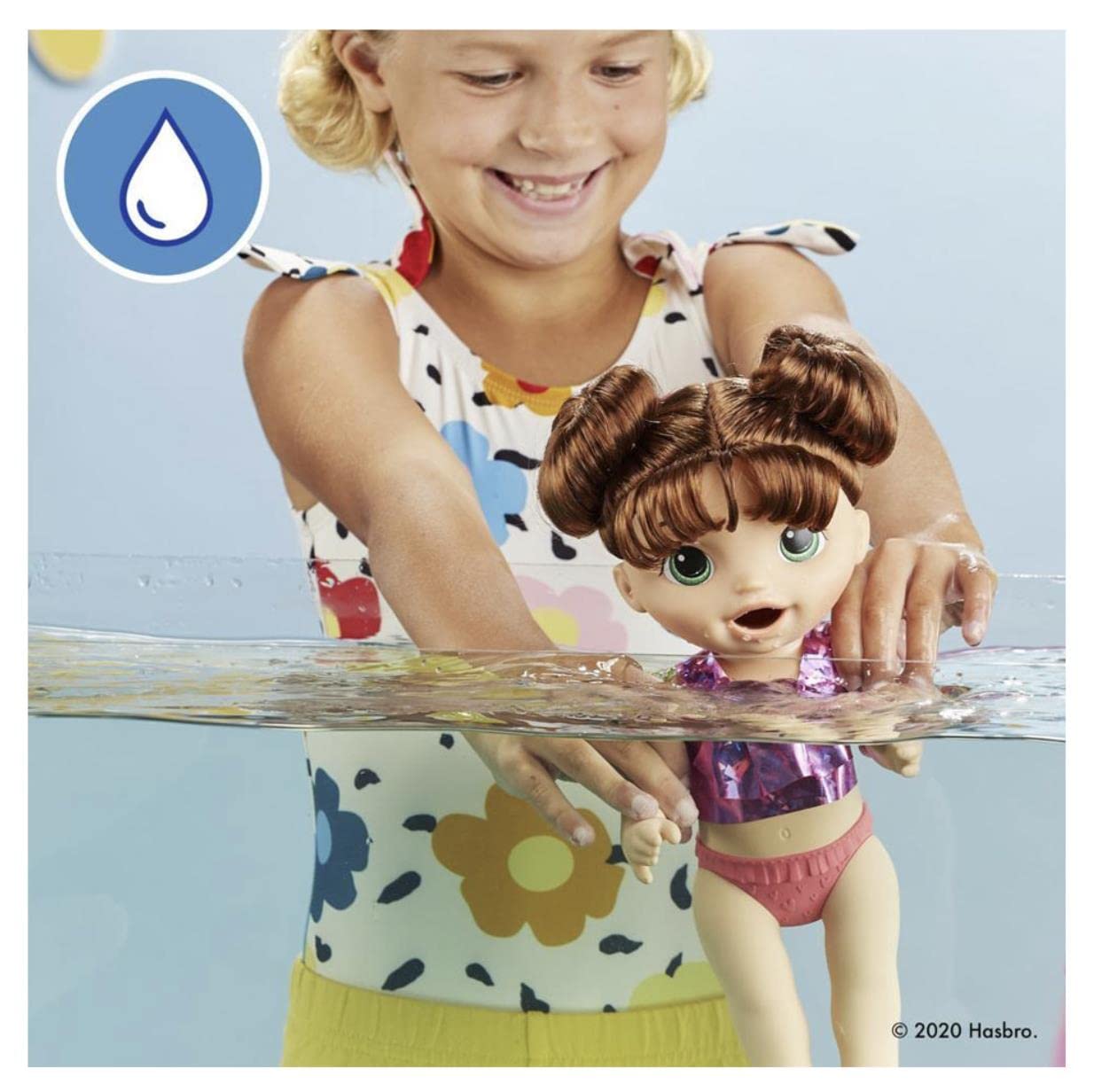 Кукла Baby Alive Sunny Snacks для игр в воде, форма леденца, для детей от 3 лет, каштановые волосы, фото №2