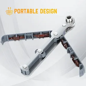 Набір викруток ANBEISTEE Mini Ratchet 1/4 Inch Tight Range High Torque з реверсивною рукояткою під кутом 90 градусів та 4 многофункційними свердлами synthetic.ua - Фото 1