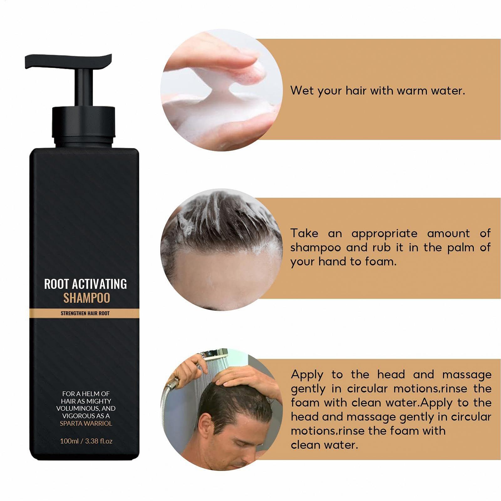 Шампунь Spartan Root Activator 2 х 100 мл Spartan проти випадіння волосся натуральний для чоловіків, фото №3 Шампунь Spartan Root Activator 2 х 100 мл Spartan проти випадіння волосся натуральний для чоловіків, фото №3