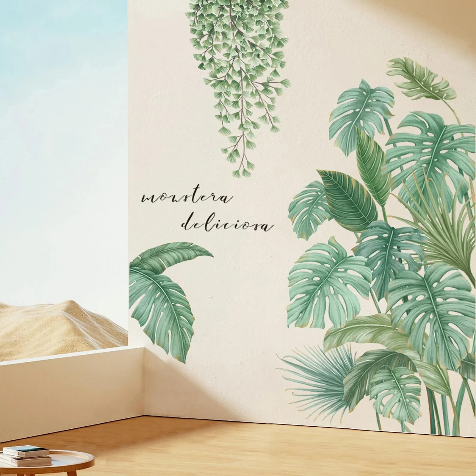 Наклейка на стіну Тропічне листя Рослини Ліани Джунглі Зелена, фото №7