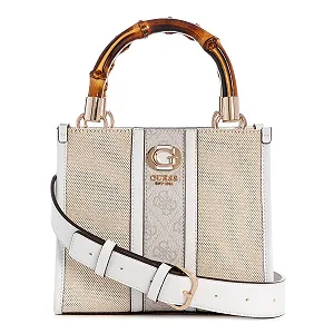 Сумка GUESS Kerima Bamboo 2 Compartment Mini Tote Natural/Dove Logo - Фото 1
