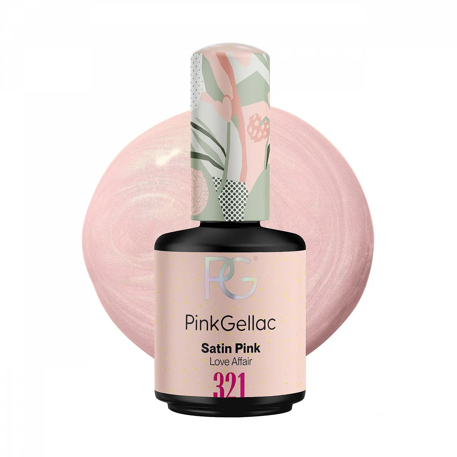 Гель-лак Pink Gellac 321 Satin Pink, розовый, 15 мл, фото №1 Гель-лак Pink Gellac 321 Satin Pink, розовый, 15 мл, фото №1