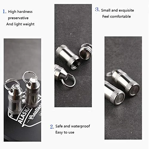 Тримач для таблеток TITST Титан Портативний Легкий Водонепроникний Багатоцільовий Герметичний для Кемпінгу EDC, фото №4