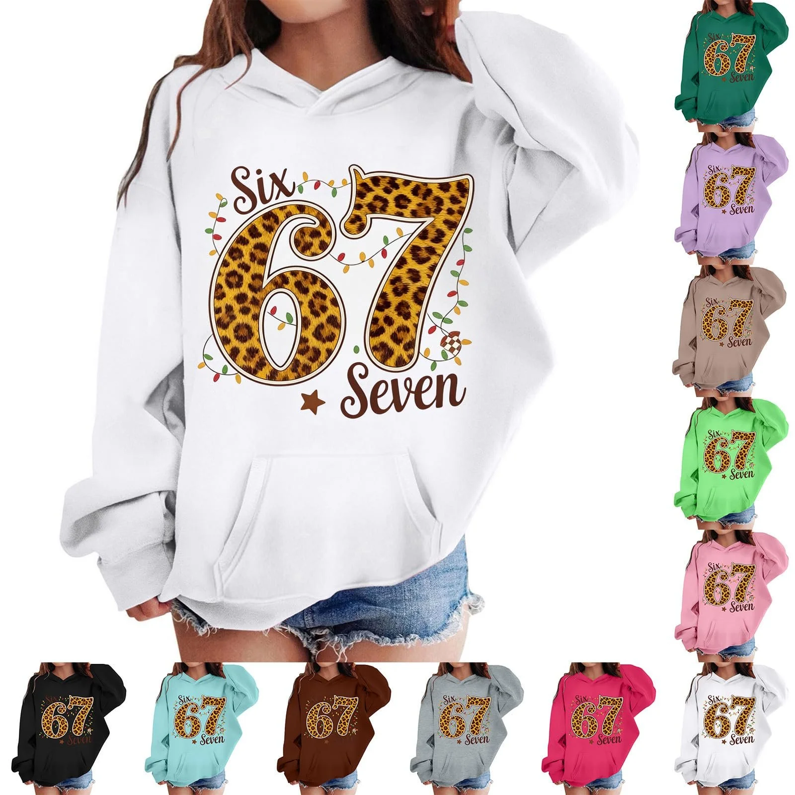 Худи Толстовка для девочки Детская толстовка с принтом Худи Мягкий флис Теплый дышащий свитшот Повседневный модный для отдыха Удобная игра Лонгслив Куртка, фото №4