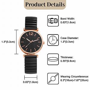 Женские часы JewelryWe с эластичным ремешком из нержавеющей стали, элегантные аналоговые кварцевые наручные часы, женский браслет из нержавеющей стали, модные часы с ремешком и 3D циферблатом с узором листьев synthetic.ua - Фото 1