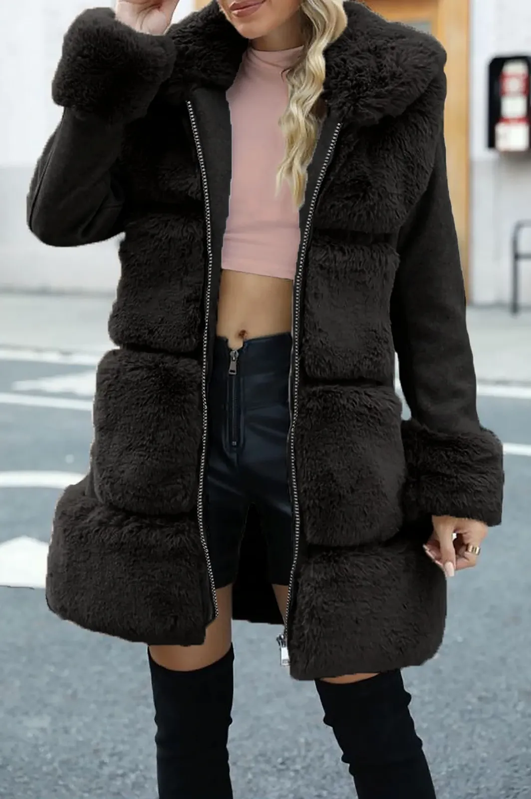 Тренч Giolshon Жіночий Довгий З поясом, Утеплена Флісова, фото №2