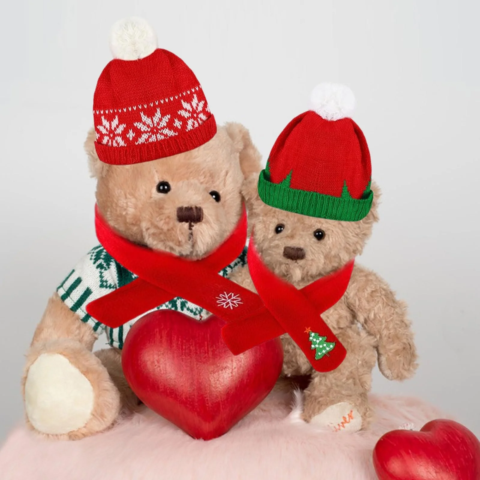 Набір лялькового одягу A Різдвяні шапочки та шарфи для ляльок 4 шт., фото №6 Набір лялькового одягу A Різдвяні шапочки та шарфи для ляльок 4 шт., фото №6