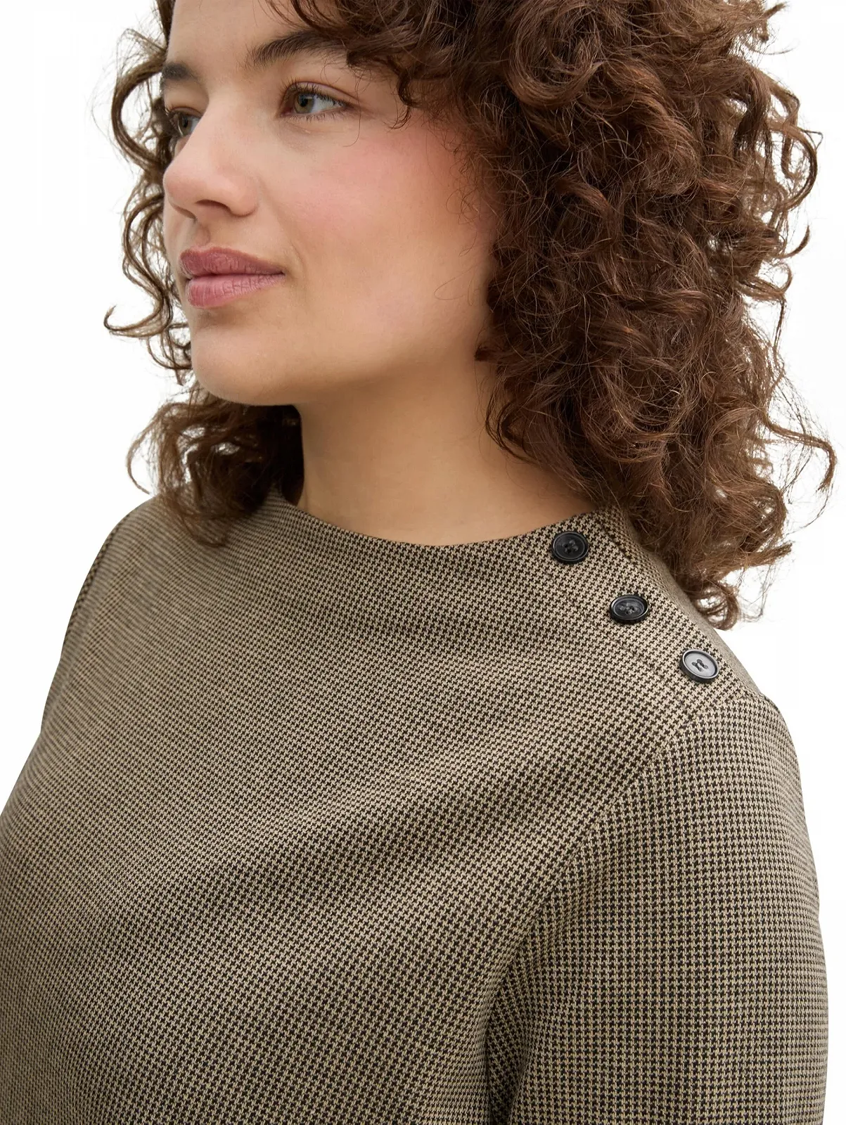 Женская Толстовка Plus Size TOM TAILOR С Планкой на Пуговицах, фото №5 Женская Толстовка Plus Size TOM TAILOR С Планкой на Пуговицах, фото №5