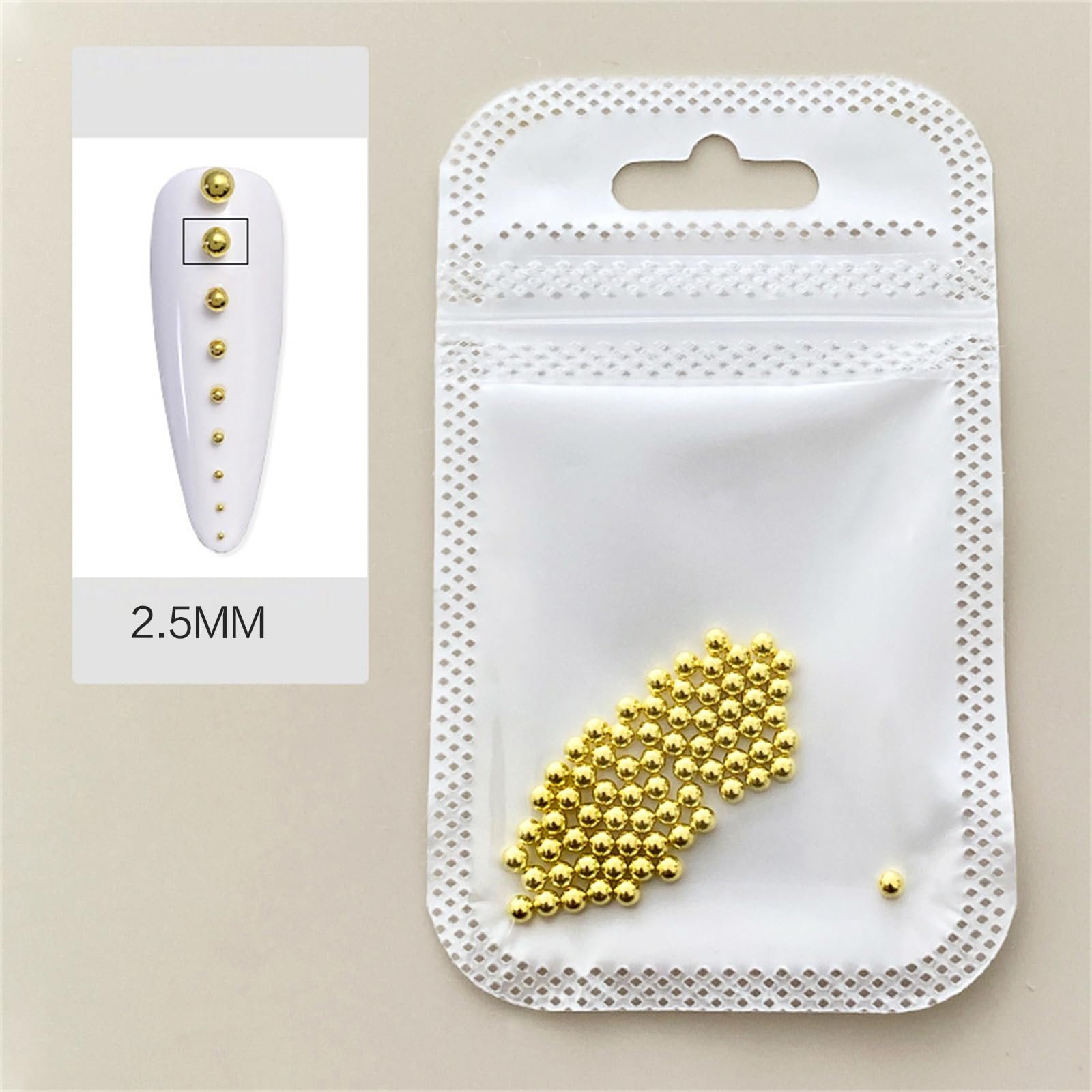 Ікра для нігтів Різних Розмірів для Дизайну Манікюру Металеві, фото №9