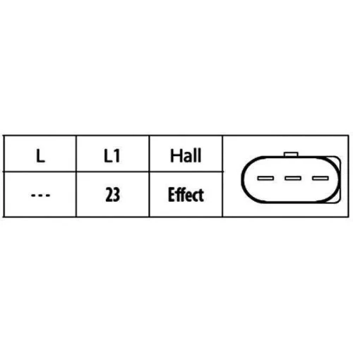 Датчик положення розподільного валу HELLA 6PU 009 121-881 для AUDI FORD MERCEDES-BENZ, фото №2