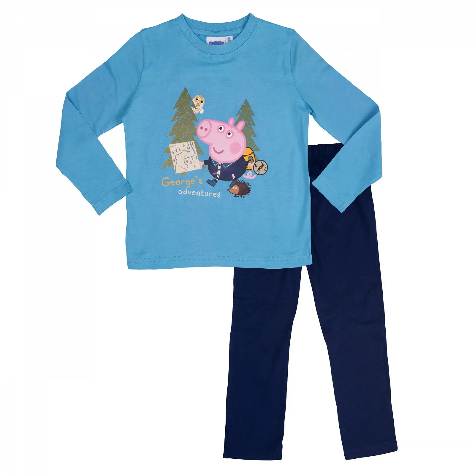 Піжама United Labels Peppa Pig George's Adventures Довга Дитяча Блакитна (верх і штани), фото №1 Піжама United Labels Peppa Pig George's Adventures Довга Дитяча Блакитна (верх і штани), фото №1