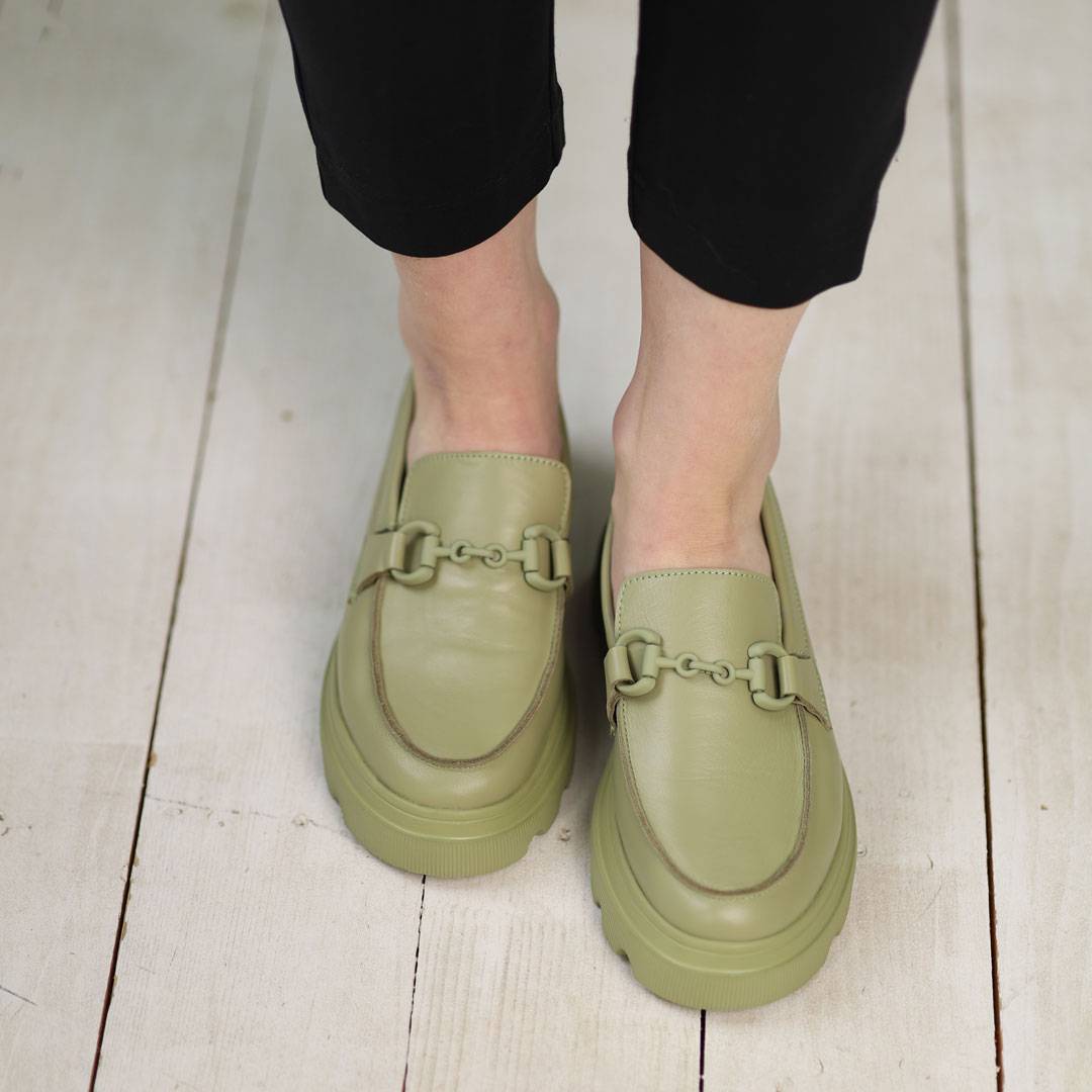 Туфлі Лофери жіночі шкіряні 4S 584059 Авокадо 36 38 40 41, фото №3 Туфлі Лофери жіночі шкіряні 4S 584059 Авокадо 36 38 40 41, фото №3