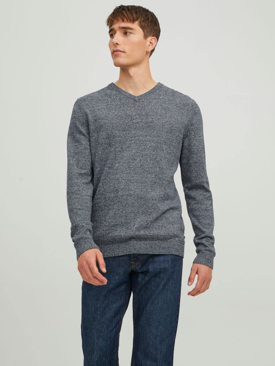 Джемпер с V-образным вырезом JACK & JONES Мужской вязаный, фото №4