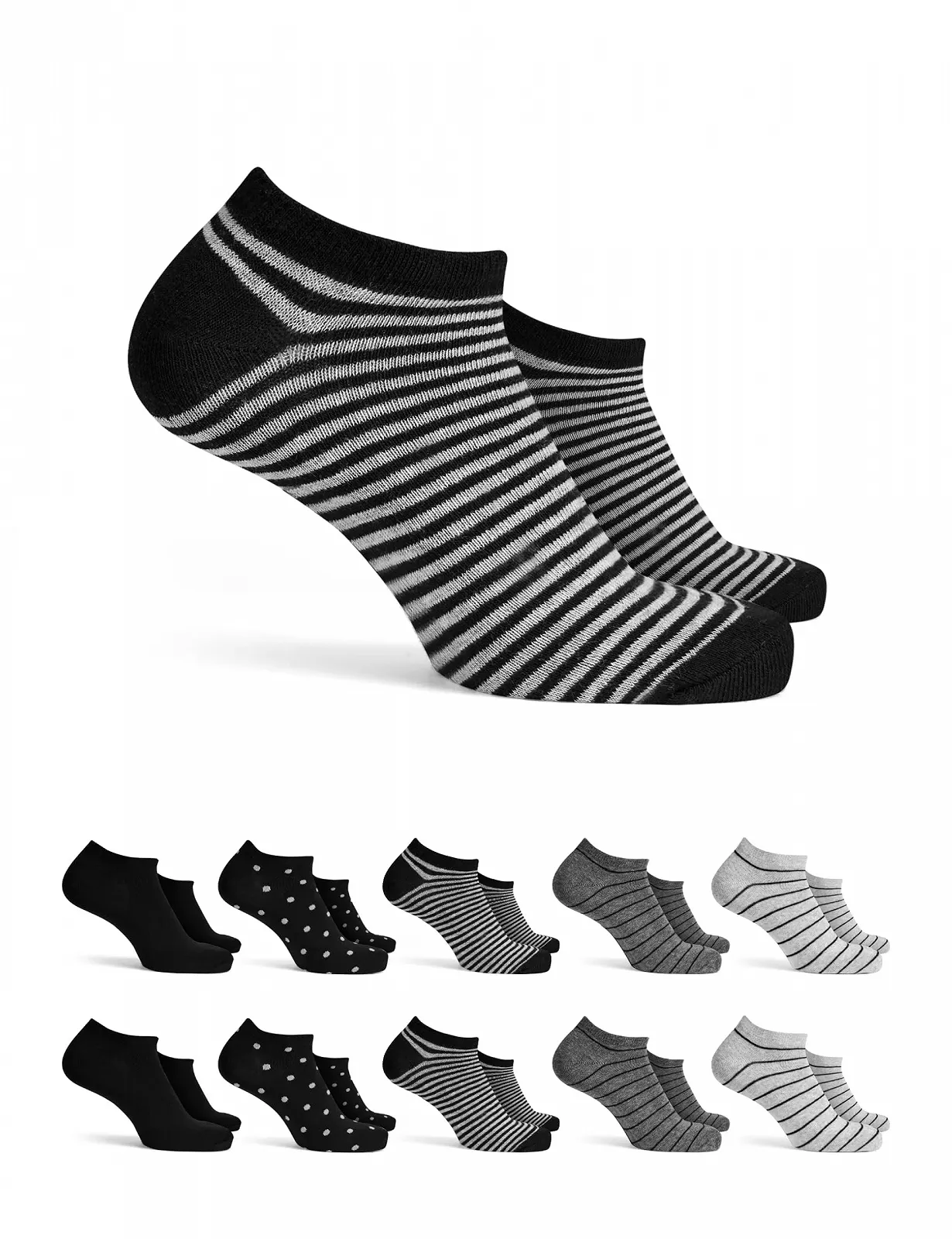 Носки Trainer Basic Treasure 12 пар Хлопковые дышащие короткие носки унисекс, фото №1