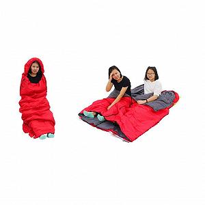Спальный мешок hjgnbiohg Envelope Camping Bag с компрессионной сумкой Красный synthetic.ua - Фото 1